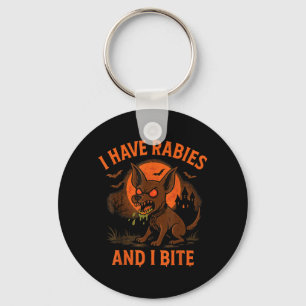 Llavero Tener Rabia Mordedura Perro Halloween Humor Oscuro