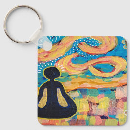 Llavero Tenga en cuenta la meditación del arte del yoga