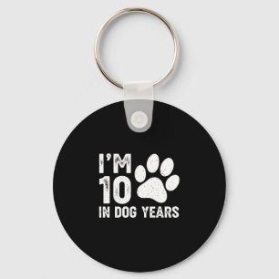 Llavero Tengo 10 en años de perro