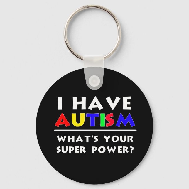 Llavero Tengo Autismo. ¿Cuál es tu superpoder? (Anverso)