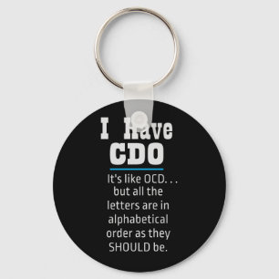 Llavero Tengo CDO black Funny OCD Humor