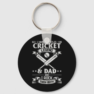 Llavero Tengo dos títulos leyenda de cricket y papá cricke