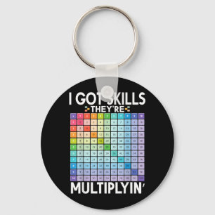 Llavero Tengo habilidades multiplicando divertido profesor