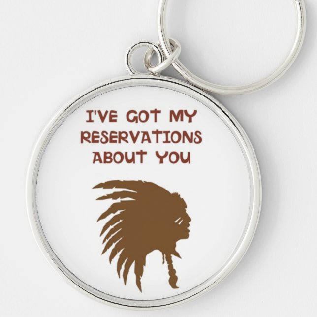LLAVERO "TENGO MIS RESERVAS SOBRE TI" INDIO (Frente)