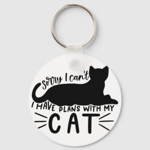Llavero Tengo planes con mi gato
