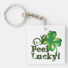 Llavero Tengo suerte, Día de San Patricio, Keychain Cuadra