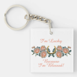 Llavero Tengo suerte porque soy la bendita herradura de ci