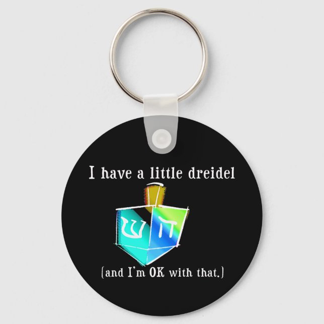 Llavero Tengo una pequeña cadena Dreidel (Anverso)