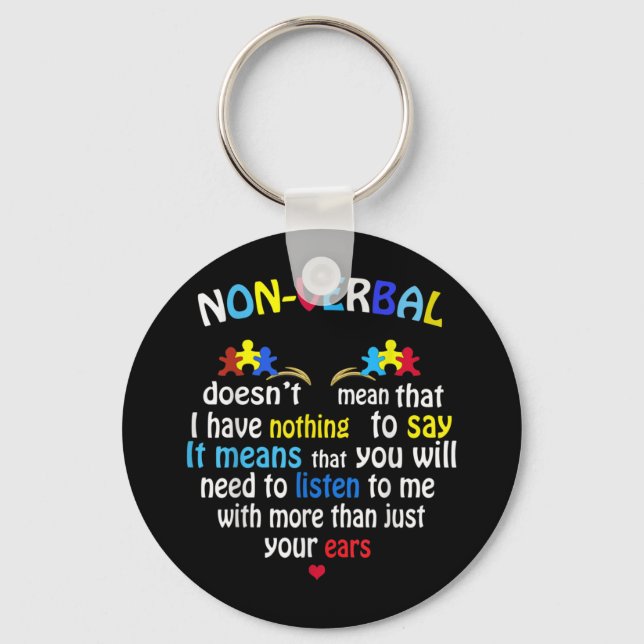 Llavero Tengo una pieza de rompecabezas de la conciencia d (Anverso)