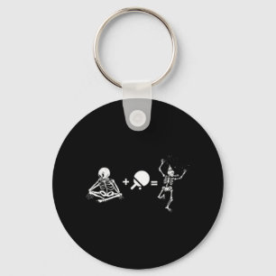 Llavero Tenis de mesa divertida con esqueleto y ping pong