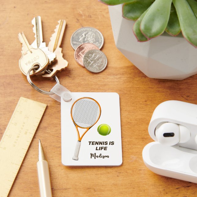 Llavero Tenis de texto personalizado (Escritorio )
