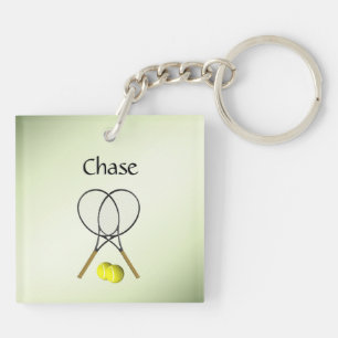 Llavero Tenis Dobles Tema Verde Personalizado