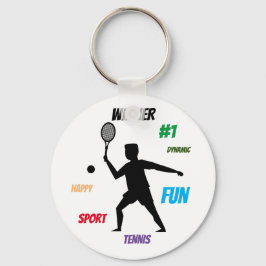 Llavero Tenis jugador divertido 