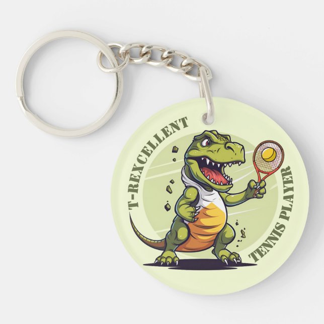 Llavero Tenis 🦕 T-RExcelente 🎾 (Frente)