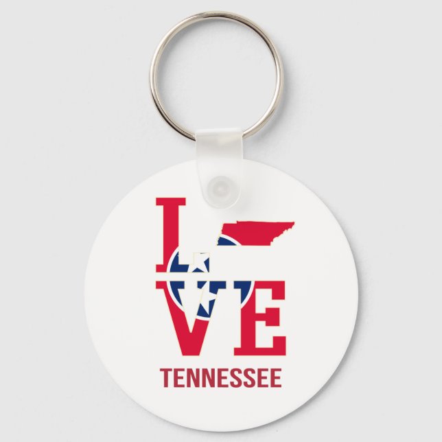 Llavero Tennessee Amor Estatal de Estados Unidos (Anverso)