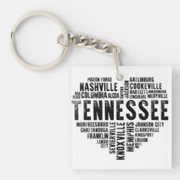 Llavero Tennessee Heart Nashville Memphis Alcoa