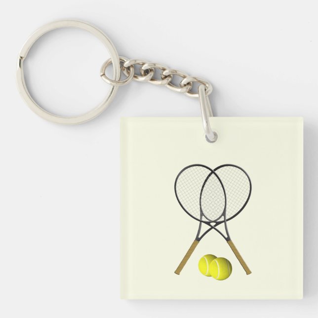 Llavero Tennis Doubles Cream (Frente)