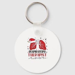 Llavero Terapeuta Respiratorio Enfermera Navidad, Pulmón N