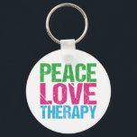 Llavero Terapia de amor por la paz<br><div class="desc">Terapia de amor por la paz. Un lindo regalo terapeuta con hermosos colores para un consejero que ayuda a los pacientes a través del asesoramiento.</div>