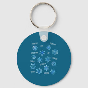 Llavero Terapia del habla copo de nieve tema de vocabulari