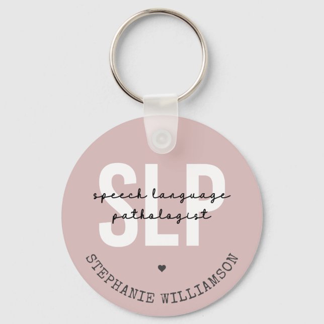 Llavero Terapia del habla del patólogo del SLP (Anverso)