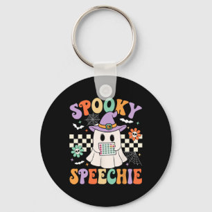 Llavero Terapia del habla hablada hablada Halloween Retro 