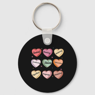 Llavero Terapia del habla Valentine Slp Slpa Candy Heart C