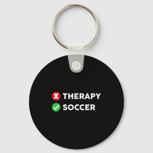 Llavero Terapia divertida para aficionados al fútbol entre