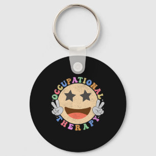 Llavero Terapia Ocupacional Hippie Sonríe Flores De Cara