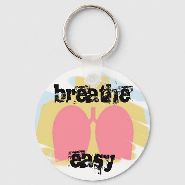 Llavero Terapia Respiratoria Breathe Easy Lungs Keychain R (Anverso)