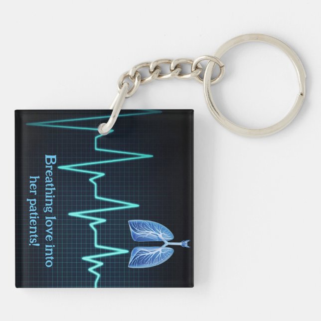 Llavero Terapia respiratoria Keychain Personalizado acríli (Atrás)