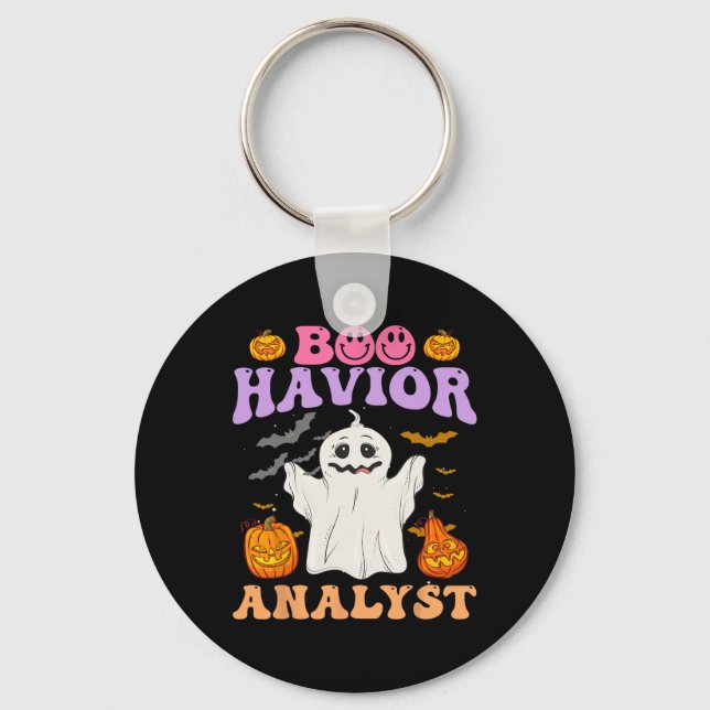 Llavero Terapia Retro Aba Bcba Halloween Ghost Boo Havio (Anverso)