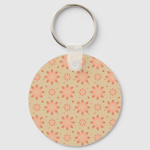 Llavero Terracota naranja y beige arena delicada margarita