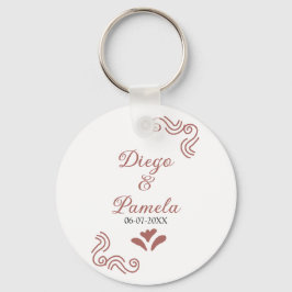 Llavero Terracota pareja de bodas rústicos negros de Españ