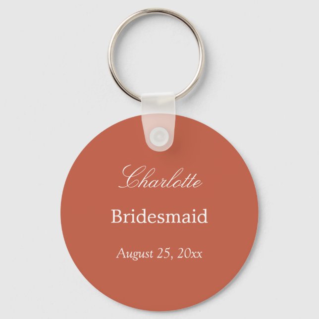 Llavero Terracotta Bridesmaid Gracias Keychain (Anverso)