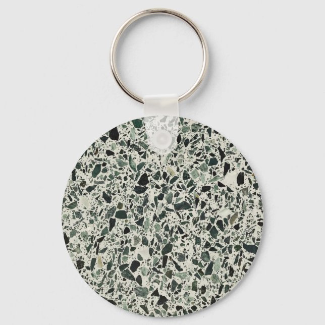 Llavero Terrazzo verde moderno (Anverso)