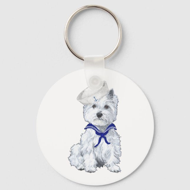 Llavero Terrier Blanco de las Tierras Altas del Oeste Mari (Anverso)