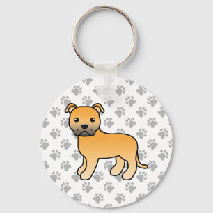 Llavero Terrier Bull Staffordshire cervato Perro de dibujo