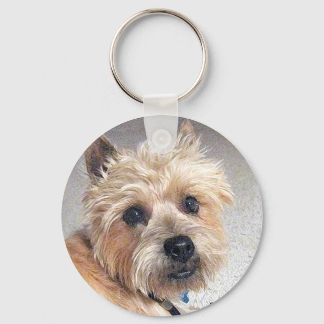 Llavero Terrier Cairn Dorado (Anverso)