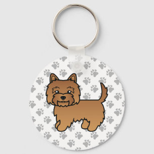 Llavero Terrier Cairn Rojo Perro De Dibujos Animados Lindo