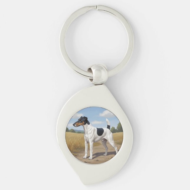 Llavero Terrier de Fox Liso (Anverso)