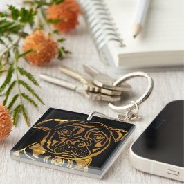 LLAVERO TERRIER STAFFORDSHIRE AMERICANO