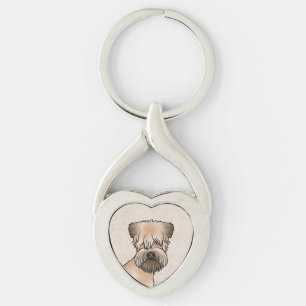 Llavero Terrier Wheaten de Pelaje Suave Perro de Dibujos A