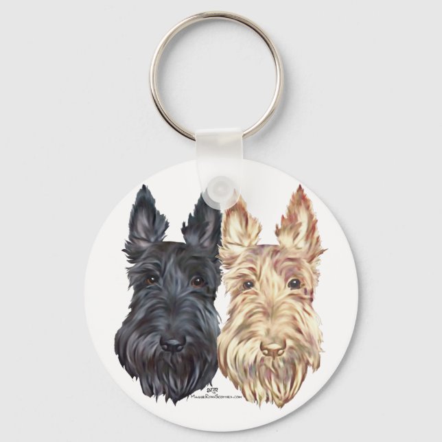 Llavero Terriers Escoceses Negros y Trigo (Anverso)