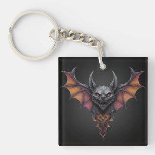 Llavero "Terror de medianoche: Dibujo de tinta de un murci