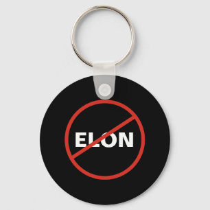 Llavero Tesla - ANTI ELON simple - negro