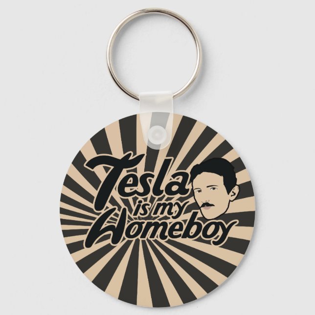 Llavero Tesla es mi hogar (Anverso)