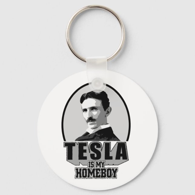 Llavero Tesla Es Mi Homeboy (Anverso)