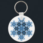 Llavero Tessellated Koch Snowflakes<br><div class="desc">The Koch snowflake is one of the earliest fractal curves to have been described. It is based on the Koch curve, which appeared in a 1904 paper by the Swedish mathematician Helge von Koch.</div>