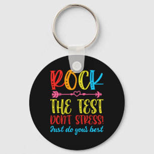 Llavero Test Day Rock The Test No Stress Teacher Testin